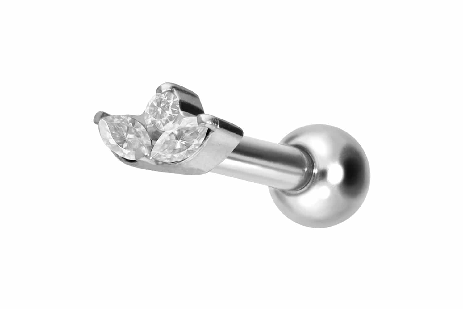 Titan Ohrpiercing mit Innengewinde LOTUSBLÜTE